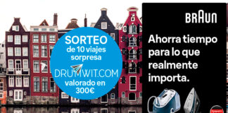 Sorteo de 10 viajes sorpresa en Drumwit de Braun Sorteo de los 10 viajes sorpresa en Drumwit de Braun