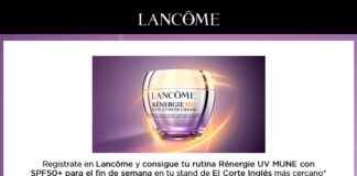 Muestras gratis de Rénergie de Lancôme Muestras gratis de Rénergie de Lancôme