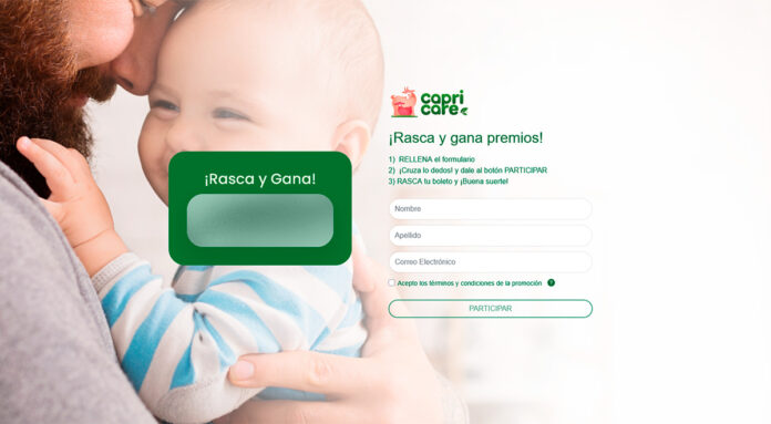 Rasca y gana premios con Capricare