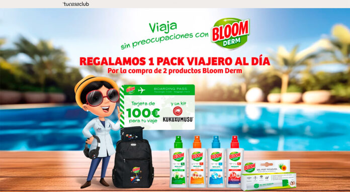 Tu Casa Club regala 1 pack viajero al día Bloom Derm