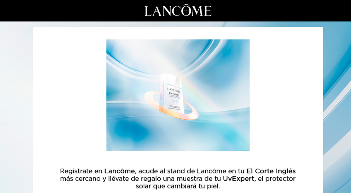 Muestras gratis de UvExpert de Lancôme