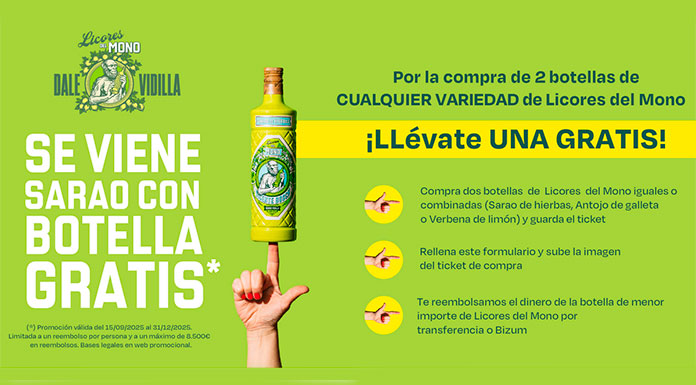 Una botella de Licores del Mono gratis
