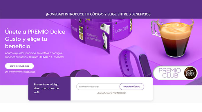 Programa de puntos Premio Dolce Gusto Programa de puntos Premio Dolce Gusto