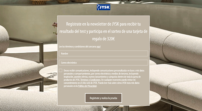 Sorteo de JYSK Sorteo de JYSK